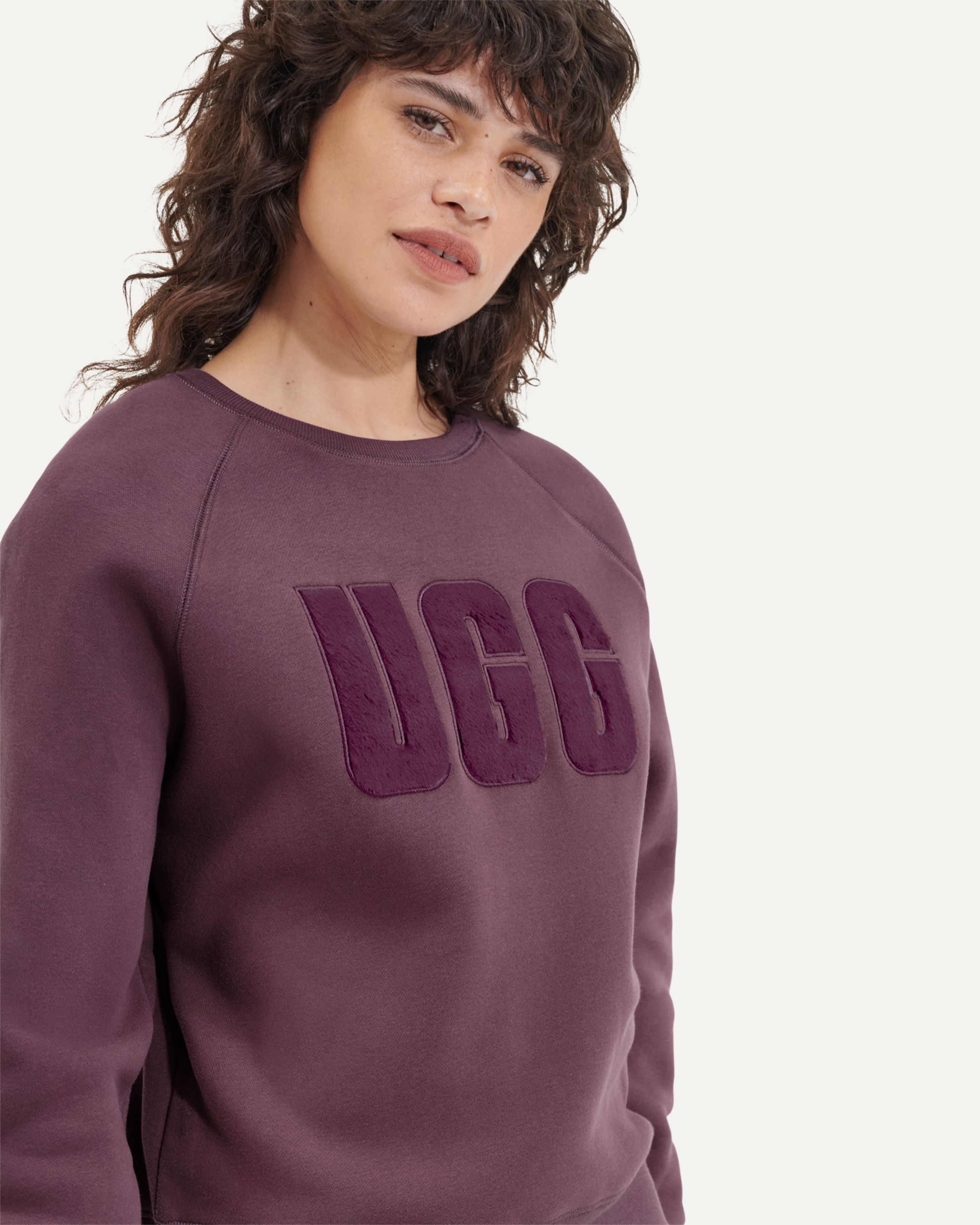 Madeline Fuzzy Logo Crewneck | UGG Madeline Fuzzy Logo Crewneck | UGG